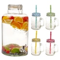 Glass Juice Jar With Straw 500ml [156477]