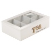MDF 5 Section Tea Box White [577573]