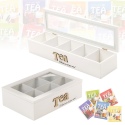 MDF 5 Section Tea Box White [577573]