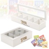 MDF 5 Section Tea Box White [577573]