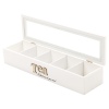 MDF 5 Section Tea Box White [577573]