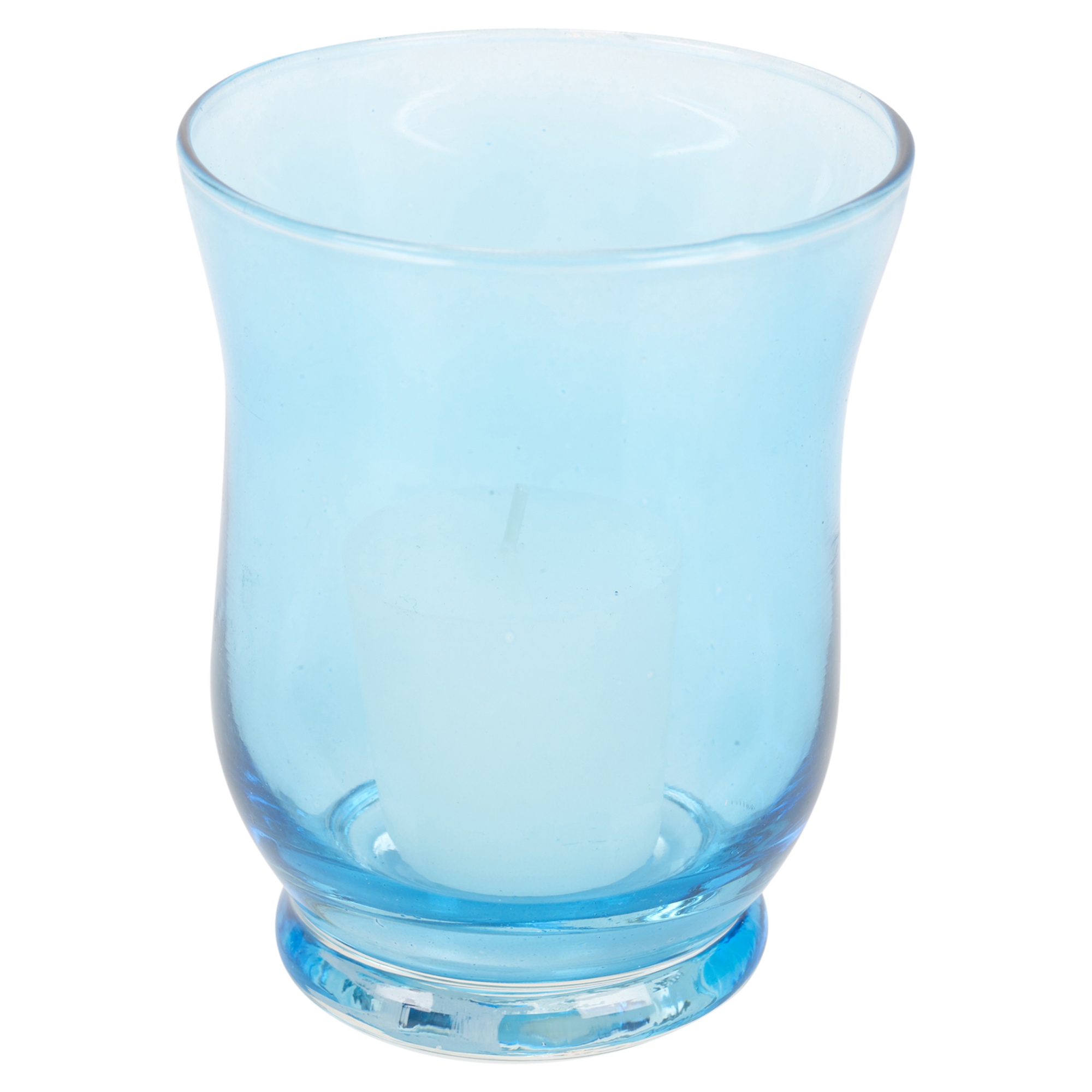 4 Large Glass Candle Holder + Candle Arti Casa Hurricane Centre Piece