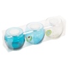 Arti Casa Round 3pc Coloured Glass Holder With Tea Light [547220]