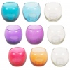 Arti Casa Ribbed Glass Candle Holders With Tea Light [547251]