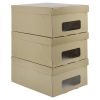 Ordinett Clicbox 3Pc Cardboard Storage Boxes [313915]