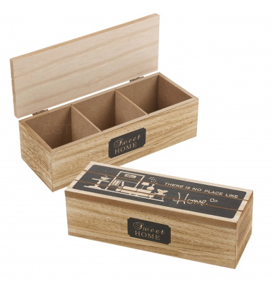 Wooden 3 Part Tea Box [896496]