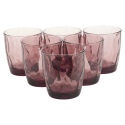 Set of 6 Bormioli Rocco Red 30.5cl Diamond Glass [065084]