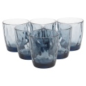 Set of 6 Bormioli Rocco Blue 30.5cl Diamond Glass [065022][065039]