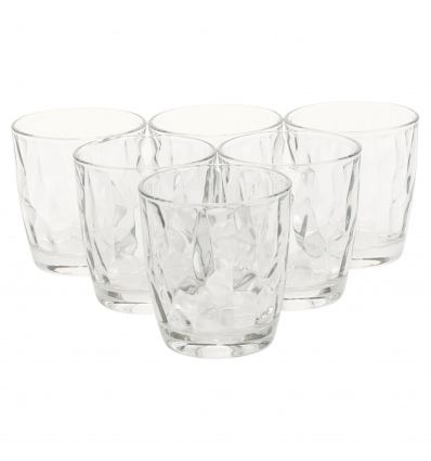 Set of 6 Bormioli Rocco Clear 30.5cl Diamond Glass [064995]