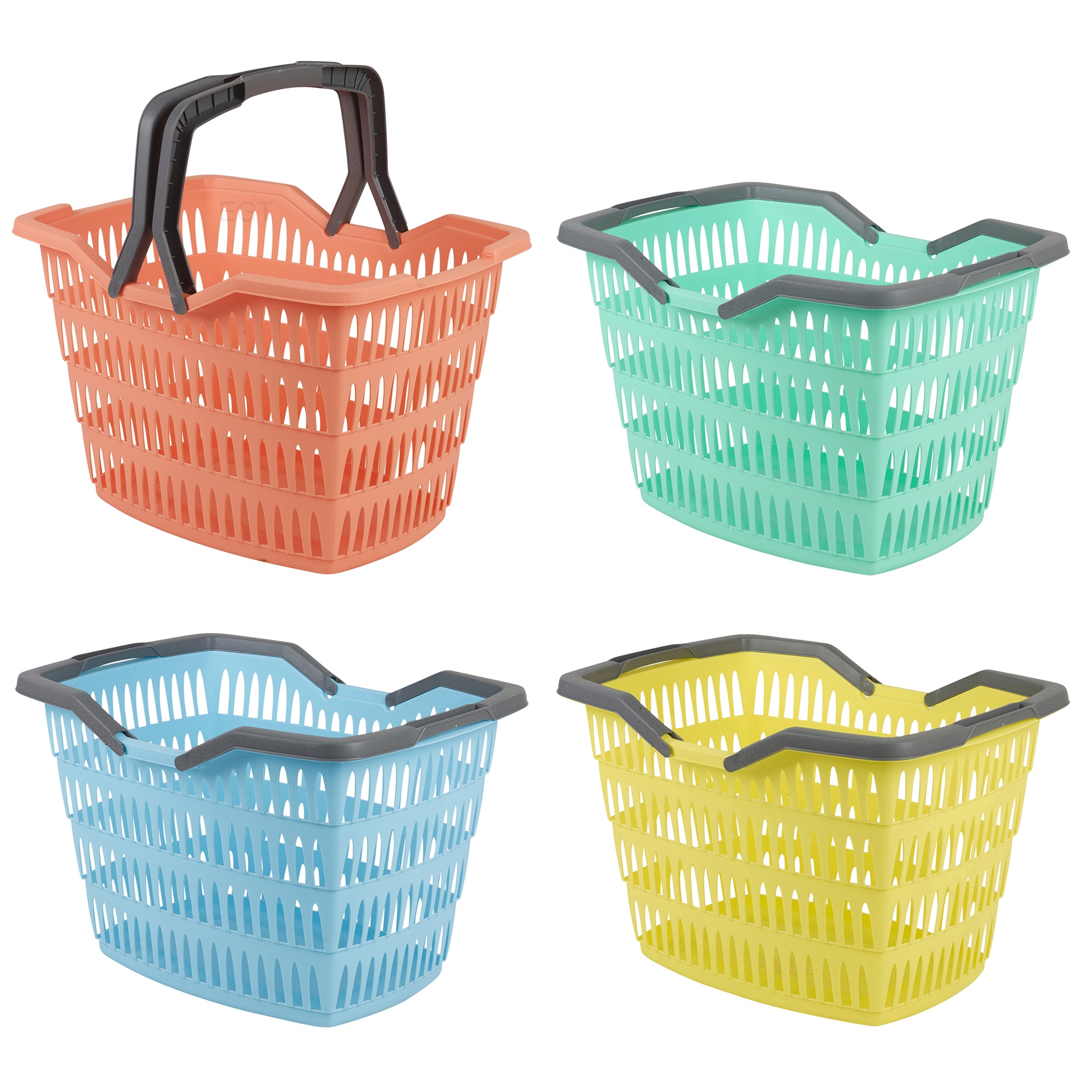 25 Litre Laundry Basket With Folding Handles Storage Washing Bin