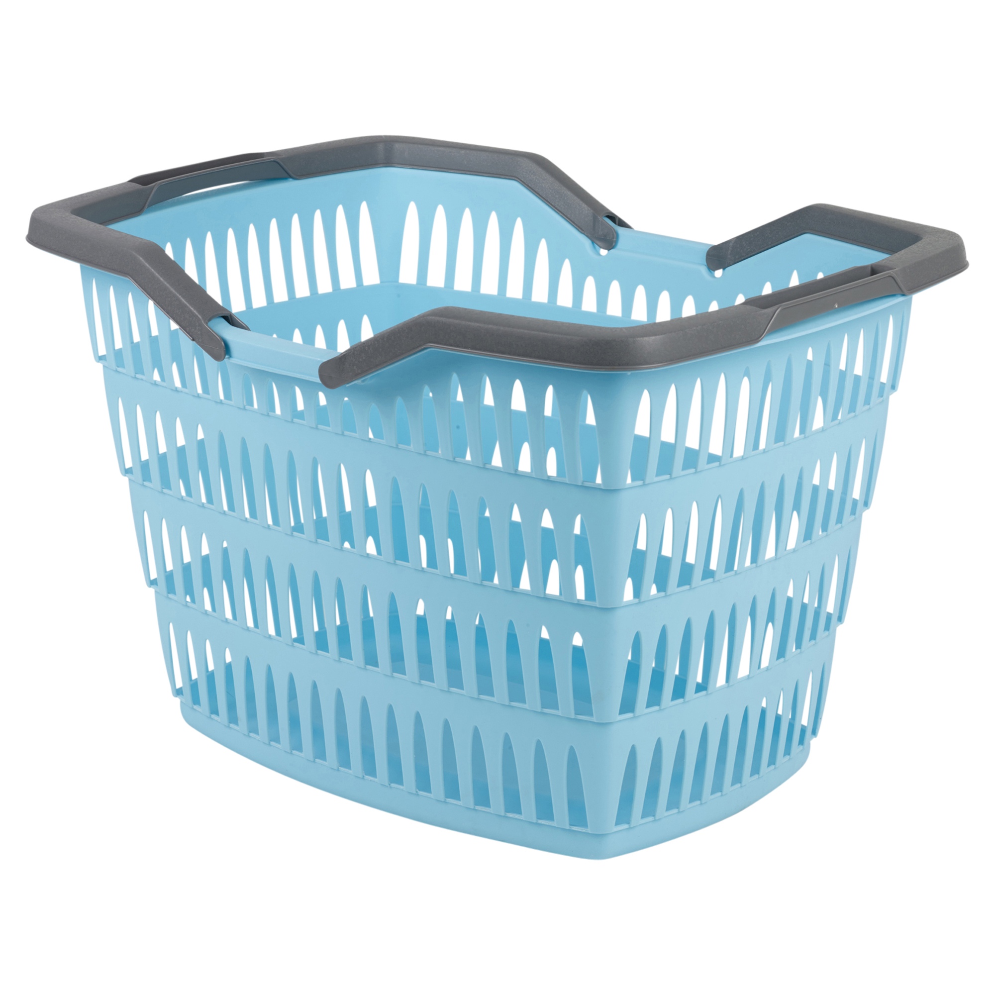 25 Litre Laundry Basket With Folding Handles Storage Washing Bin Plastic Large eBay