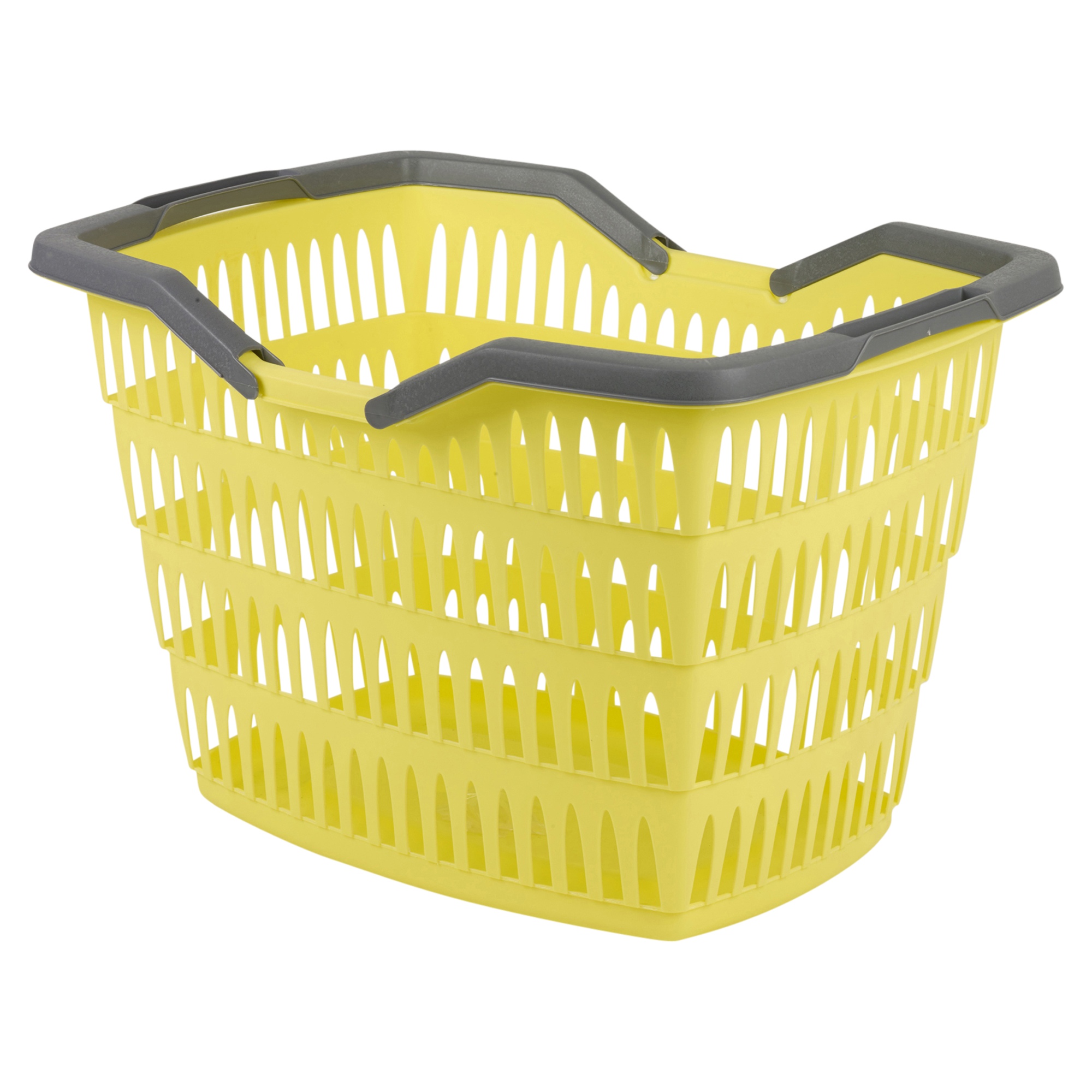 25 Litre Laundry Basket With Folding Handles Storage Washing Bin