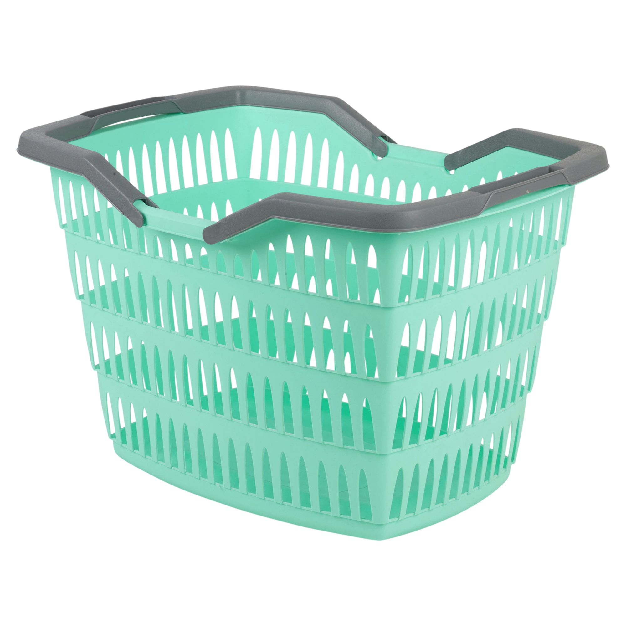 25 Litre Laundry Basket With Folding Handles Storage Washing Bin Plastic Large eBay