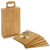 7pcs Bamboo Chopping Board Set & Stand  [729206]