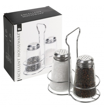 Salt & Pepper Set In Holder [431494]