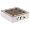 9 Section White Washed Tea Box [899107]