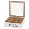 9 Section White Washed Tea Box [899107]