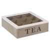 9 Section White Washed Tea Box [899107]