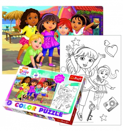 Colour Puzzle 40 - Dora and friends [365122]