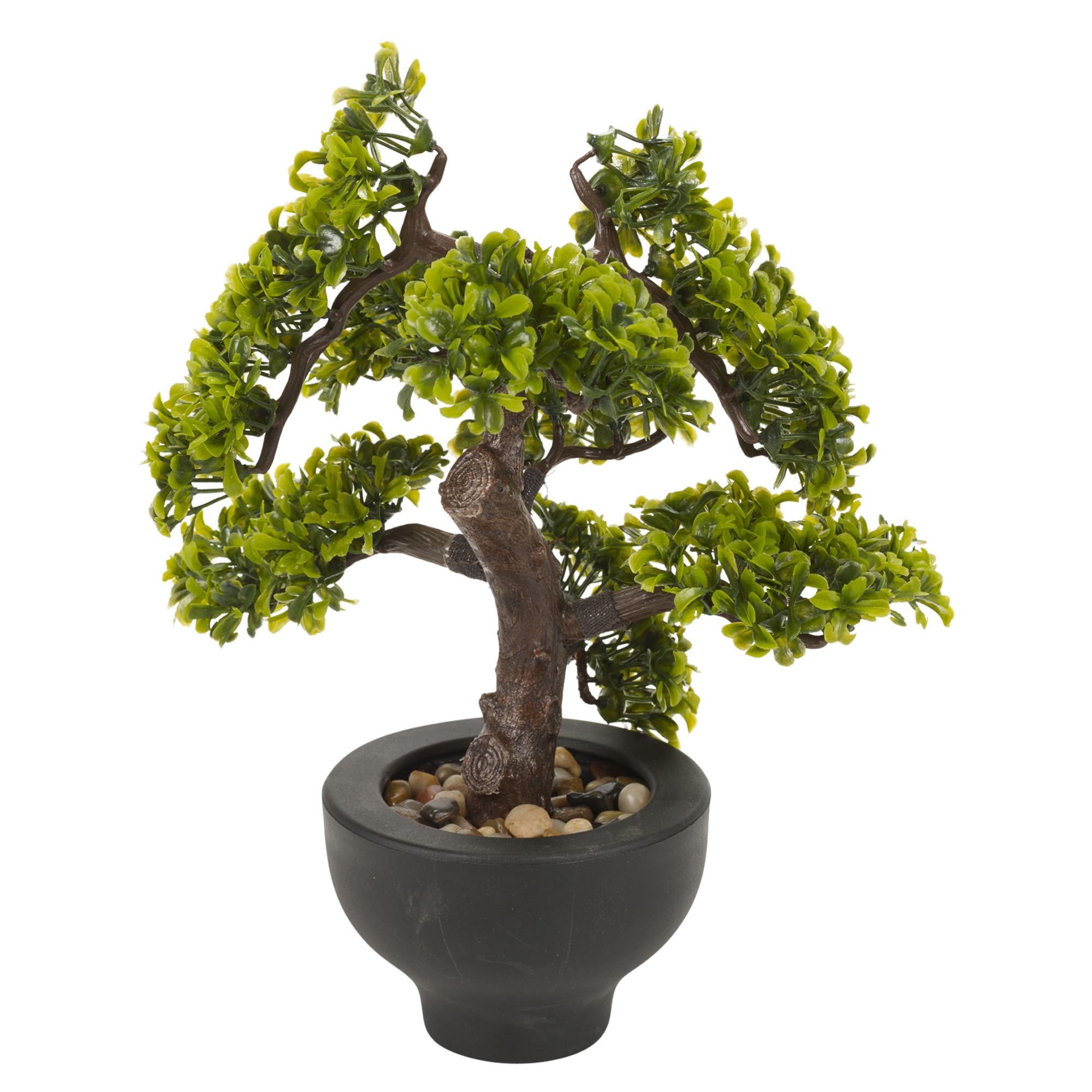 Artificial Office Desk 33cm Bonsai Tree Black Plant Pot Home Table