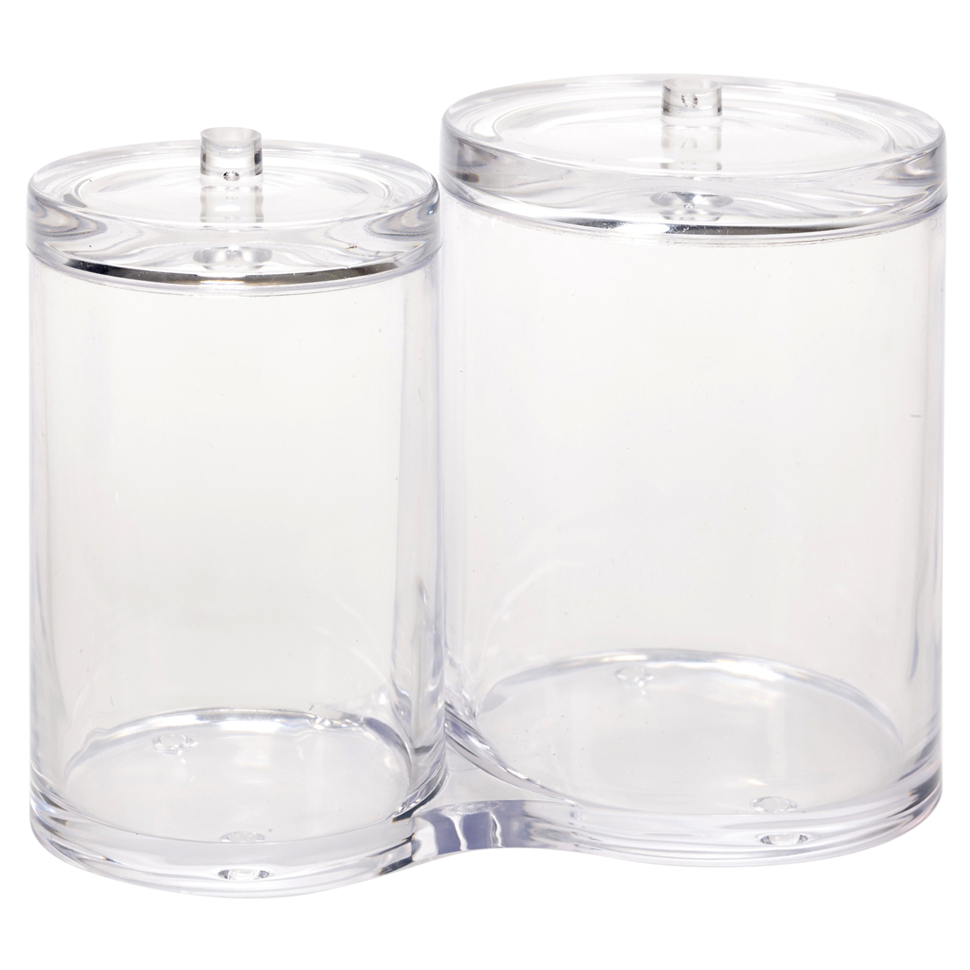 Clear Acrylic Cotton Pad and Ear Bud Holder Cosmetic Organiser Storage