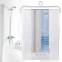 White Shower Curtain With Hooks [628930]