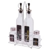 5pc Glass Cruet Set With Chrome Stand [178749]