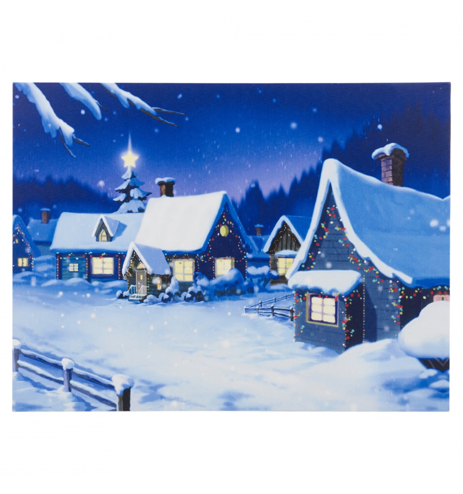 Christmas LED Canvas|Holiday Wall Art Prints