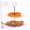 2 Tier Cut Glass Style Cake Stand [880049]