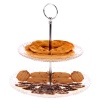 2 Tier Cut Glass Style Cake Stand [880049]