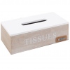 Whitewashed Wooden Tissue Box [021912]