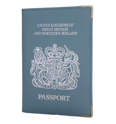 UK Real Leather Passport Holder (Maroon)