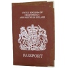 UK Real Leather Passport Holder (Maroon)