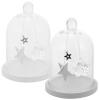 Glass Dome Bell Jars With Deco Stars