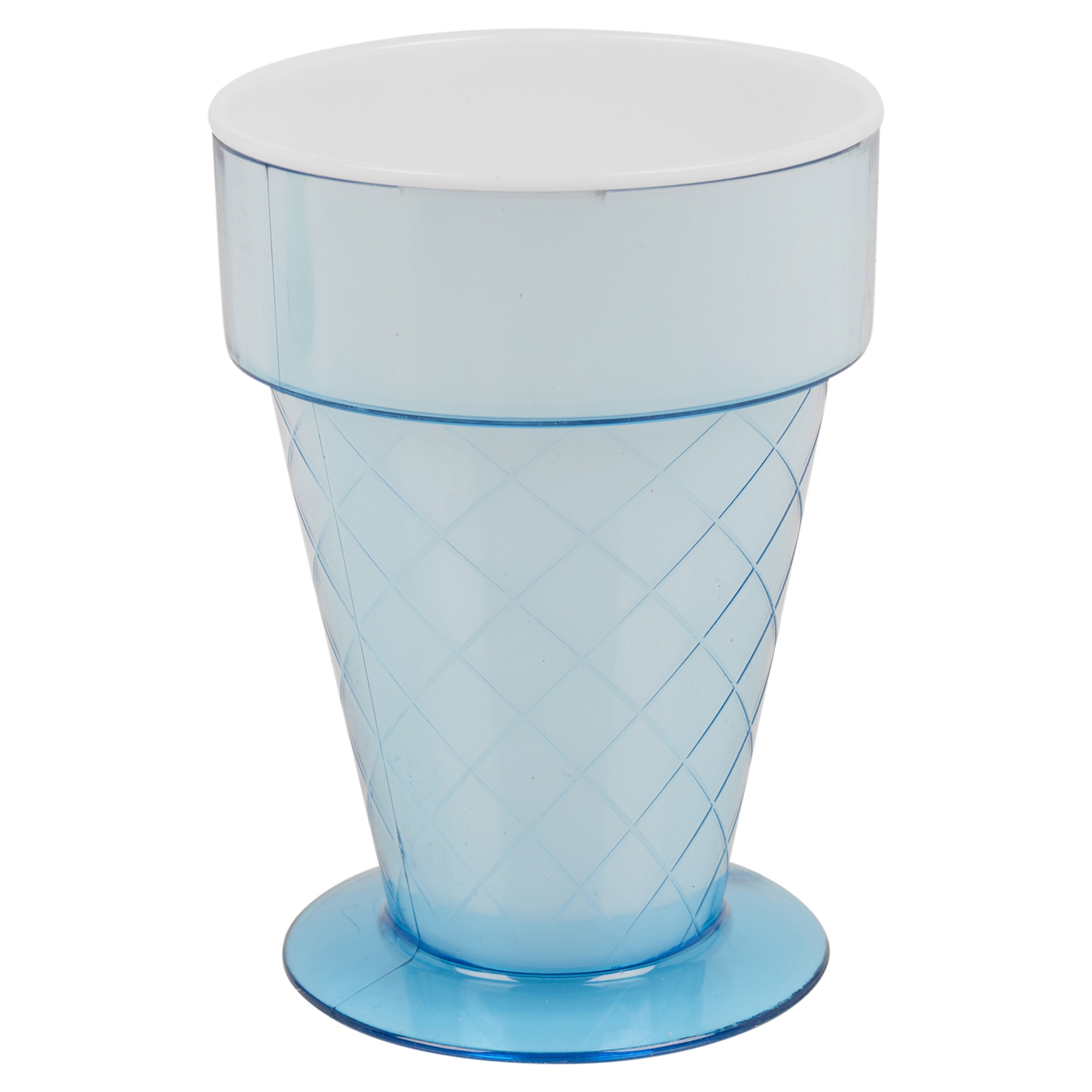 Set Of 8 Plastic Ice Cream Cups 300ml Fruit Punch Dessert Cone Dish Cup