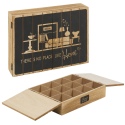 12 Section Wooden Storage Box - No Place Like Home  [896458]