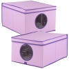 Ordinett PEVA Purple Storage Boxes