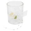 Scented Wedding Candle In Glass With Deco Flower [535203]