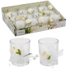 Scented Wedding Candle In Glass With Deco Flower [535203]