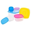 6 Piece Plastic Food Storage Boxes With Colour Lids [287223]