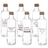 Cork Lid Glass Bottles With Text