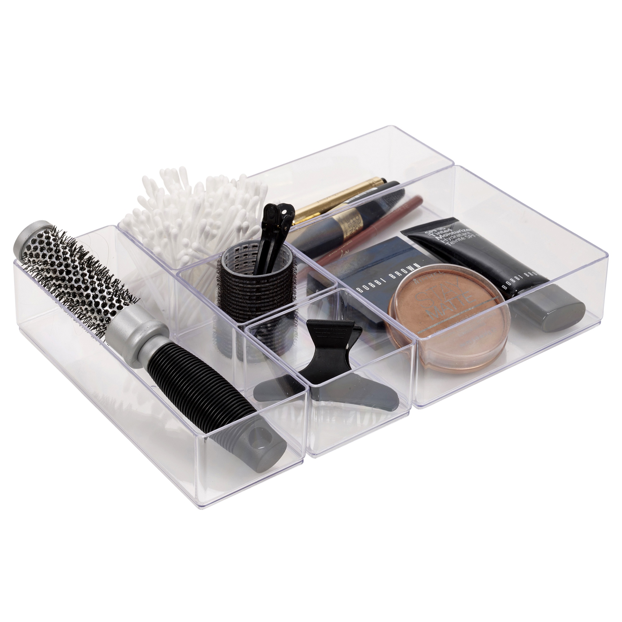 Leitz 52150002 4 Compartments Organiser Tray for Plus and Wow Drawer Cabinets Transparent