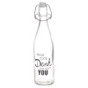 Set Of 4 Glass Clamp Bottles 500ml [006865]