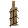 3 Bottle Metal & MDF wine Rack [077841]