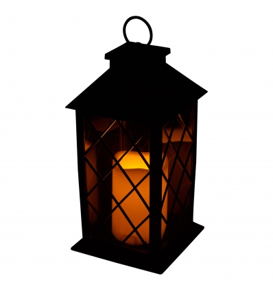 Lantern With LED Candle 28cm