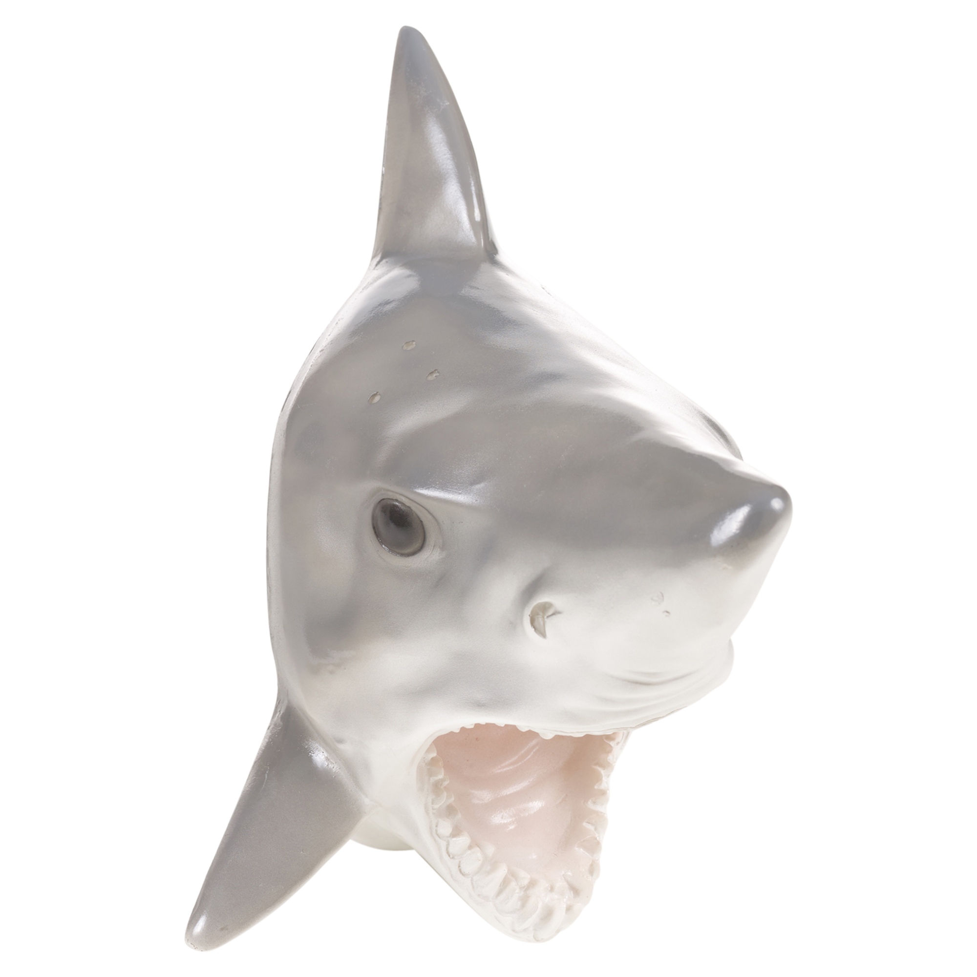 stuffed shark head wall decor