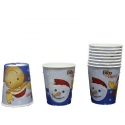 10 x 7 Oz Squat bibo Christmas Disposable Party Paper Cups