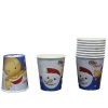 10 x 7 Oz Squat Christmas Disposable Party Paper Cups