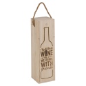 Wooden Wine Gift Box With Rope Handle