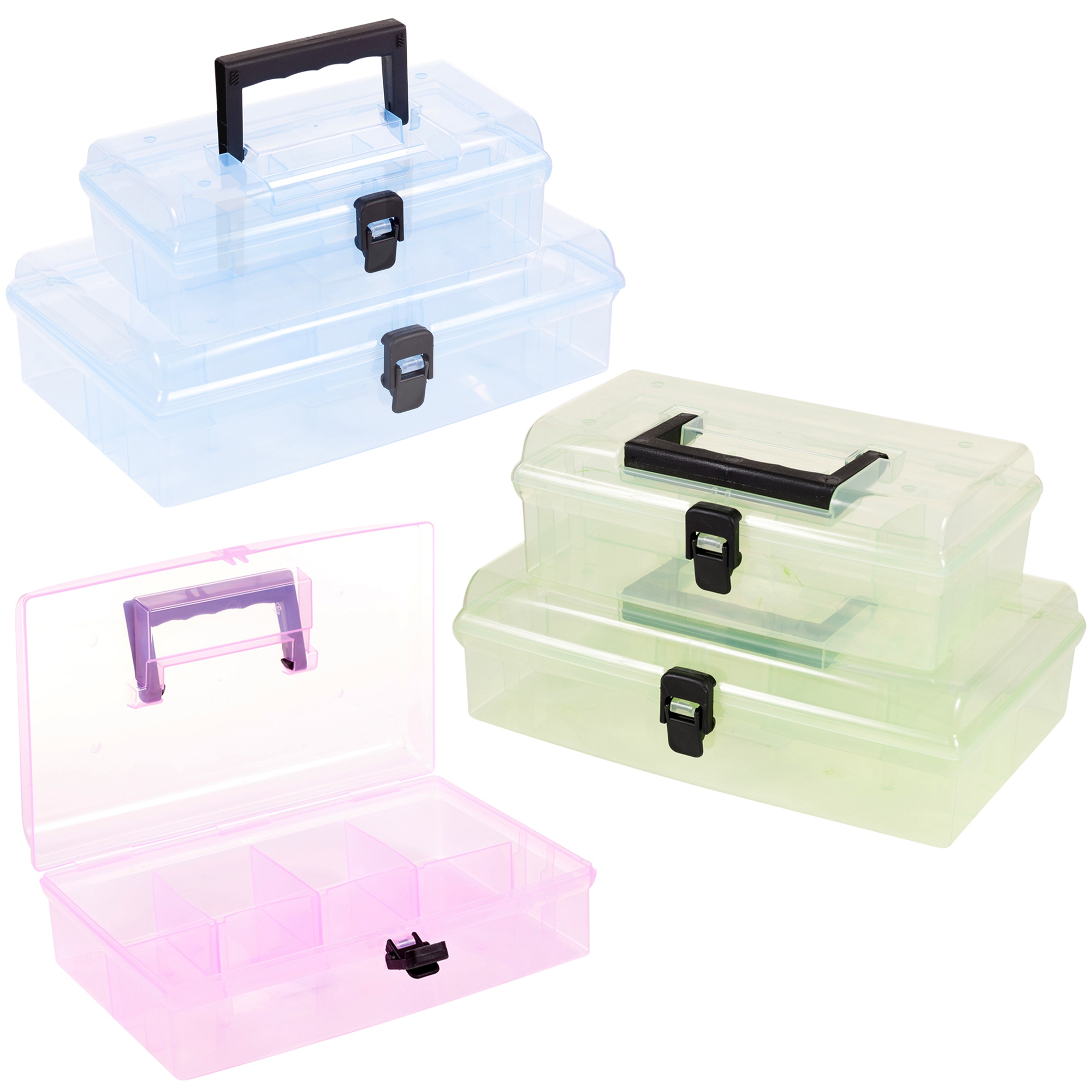 Plastic Storage Box Case Carry Handle Multi Function Accessories